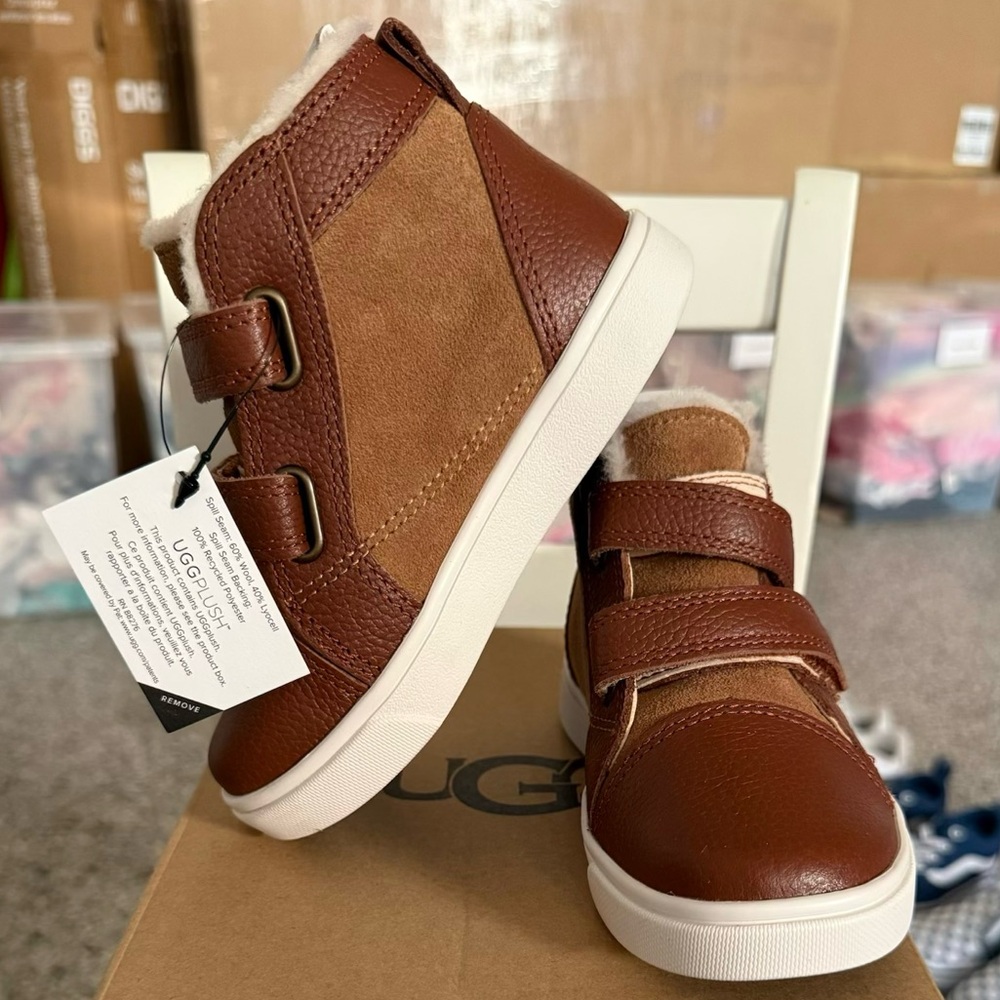 UGG Kids Tan and Brown Sneakers